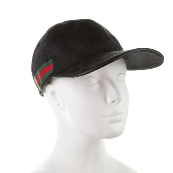 Gucci Black GG Monogram baseball cap M sz main image 7